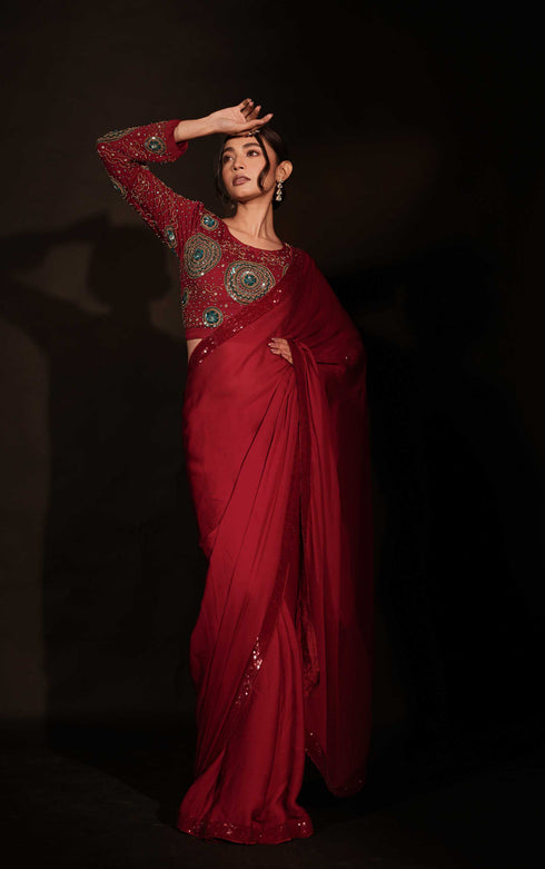 Embroidered Saree