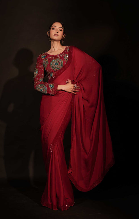 Embroidered Saree