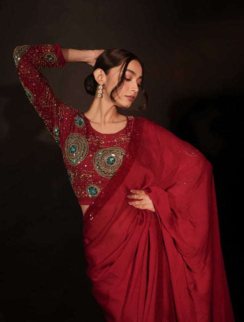 Embroidered Saree
