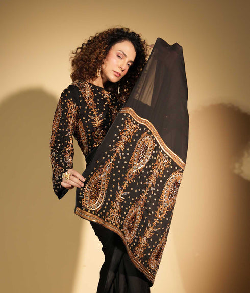 Embroidered Saree