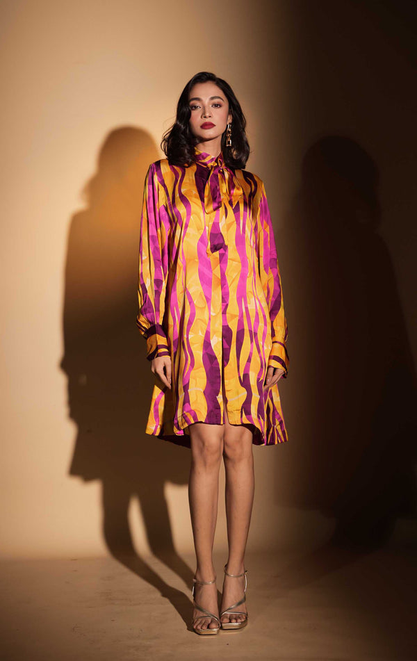 Printed Shirt Dress