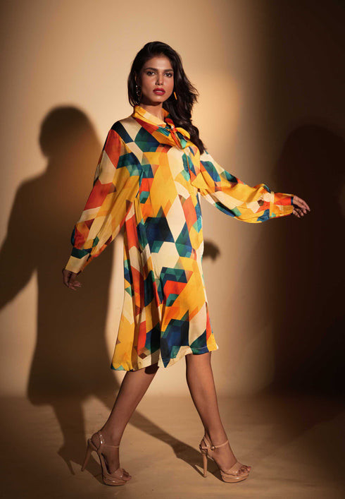Printed Shirt Dress