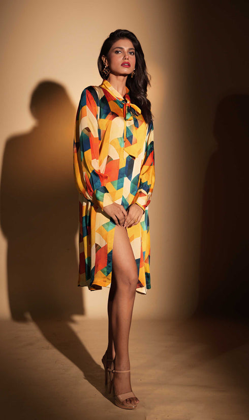 Printed Shirt Dress