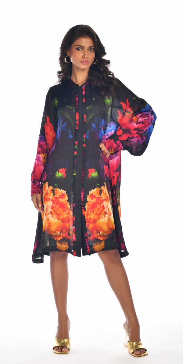 Printed Shirt Dress