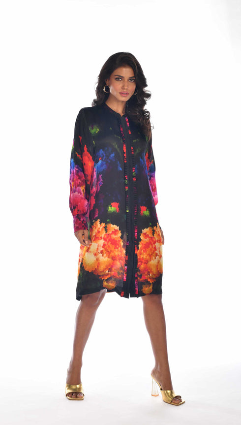 Printed Shirt Dress