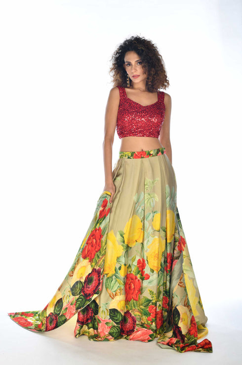 Printed Lehenga