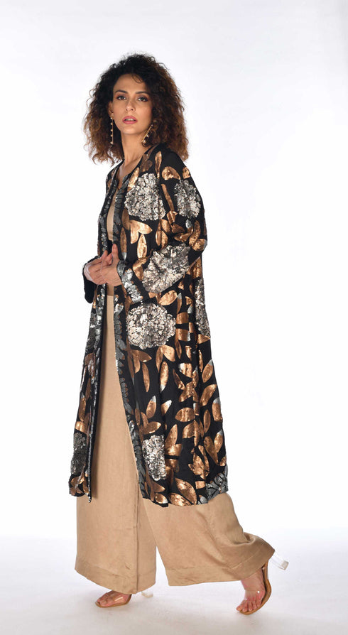 Embroidered Cape Set