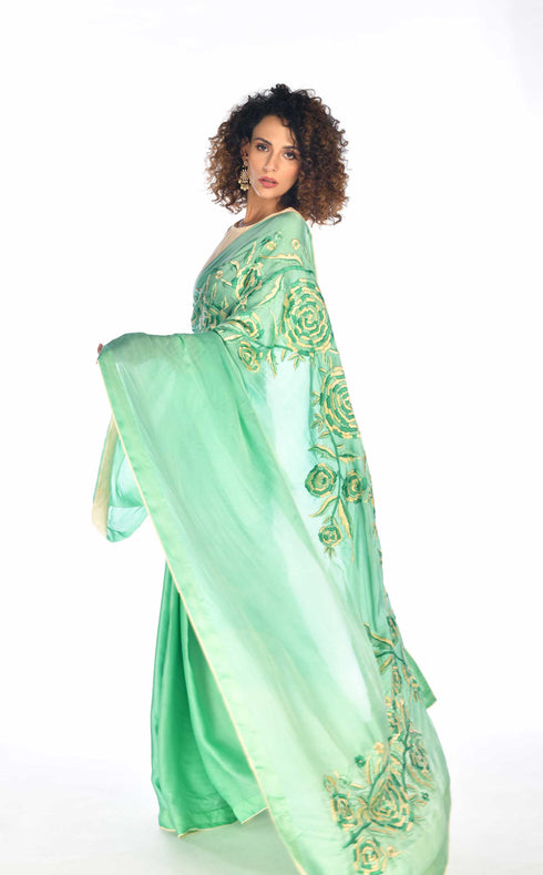 Thread Embroidered Saree