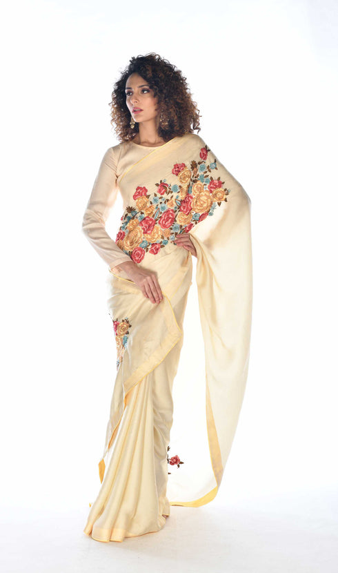 Thread Embroidered Saree