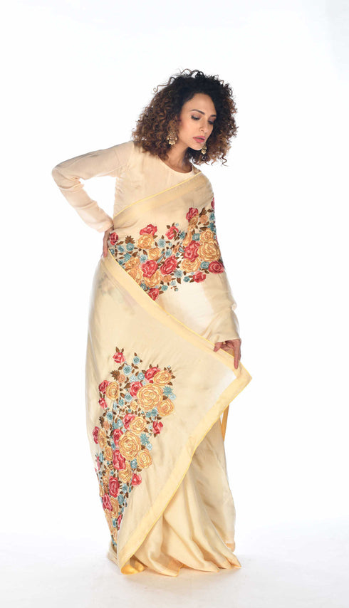 Thread Embroidered Saree