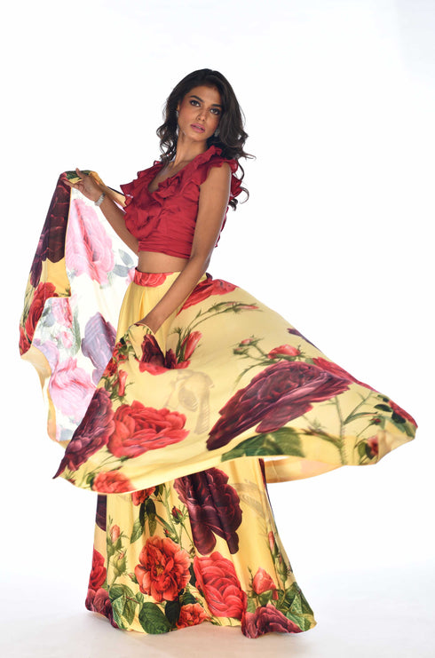Printed lehenga