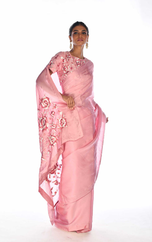 Thread Embroidered Saree