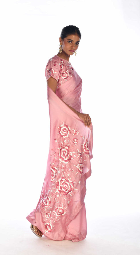 Thread Embroidered Saree