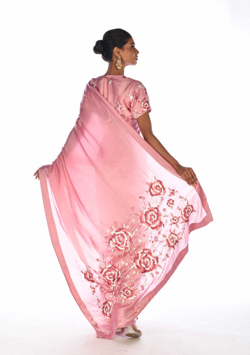 Thread Embroidered Saree