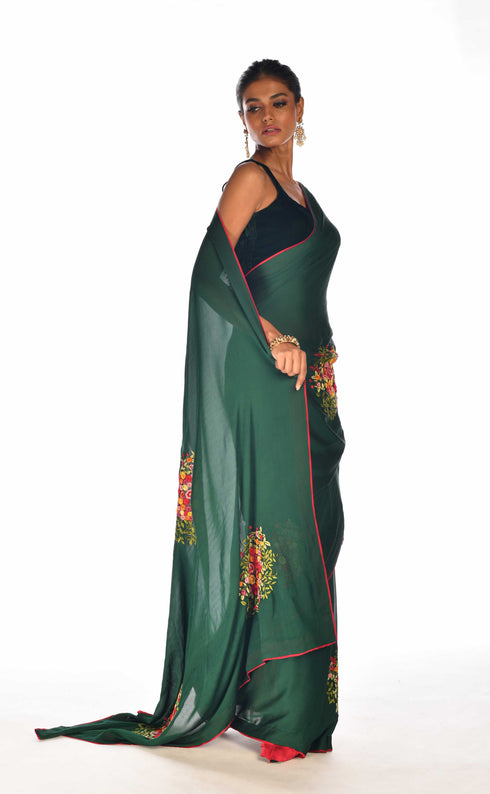 Thread Embroidered Saree