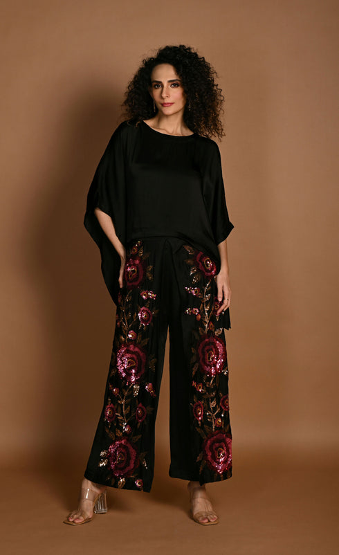 Pant with short kaftan top set